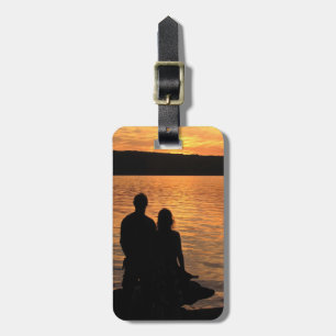 Etiqueta Para Maletas Amantes del lago Sunset