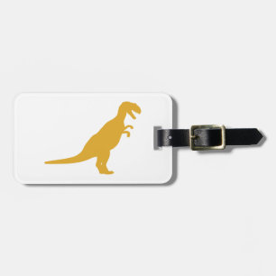 Etiqueta Para Maletas Amarillo de dinosaurio