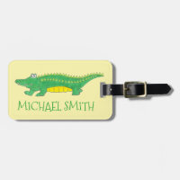 Amarillo lagarto verde Crocodile Gator Croce Anima