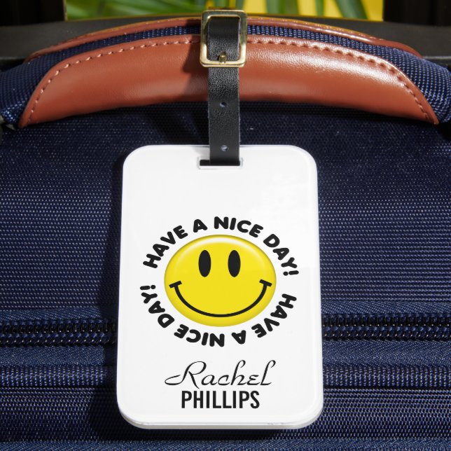 Etiqueta Para Maletas Amarillo suave personalizado (Anverso In situ 2)