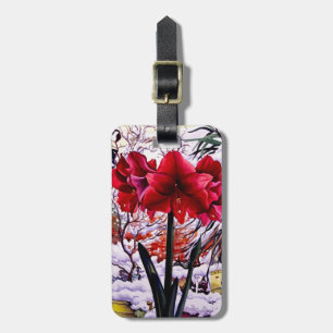 Etiqueta Para Maletas Amaryllis por la ventana de la nieve
