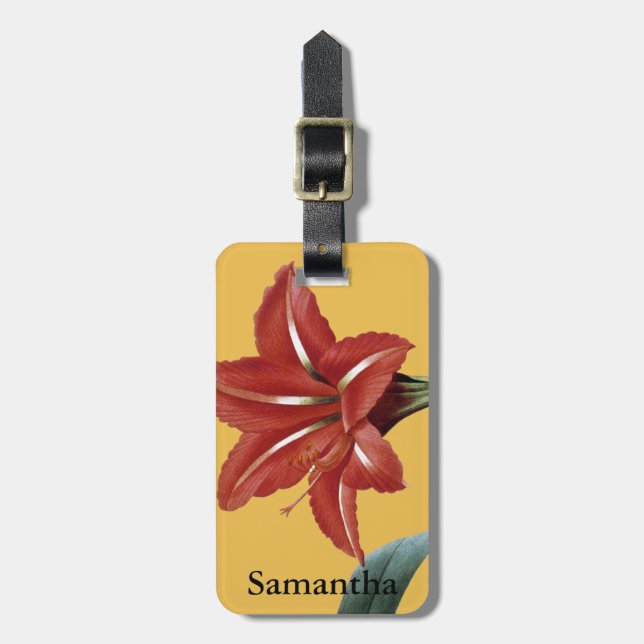Etiqueta Para Maletas Amaryllis rayado (Frente Vertical)