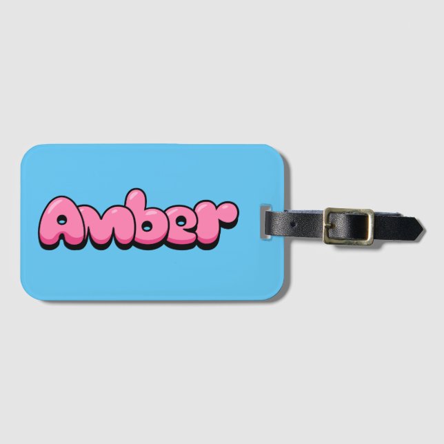 Etiqueta Para Maletas Amber (Anverso horizontal)