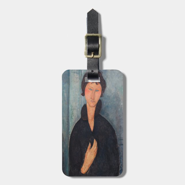 Etiqueta Para Maletas Amedeo Modigliani - Mujer con ojos azules (Frente Vertical)