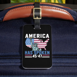 Etiqueta Para Maletas América Ha Hablado 45 47 Trump Presidente Vintage
