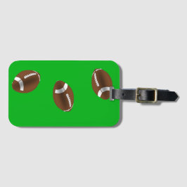 Etiqueta Para Maletas American football balls on green