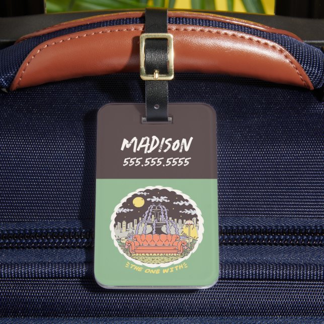 Etiqueta Para Maletas AMIGOS™ | Fuente Personalizado (Anverso In situ 2)