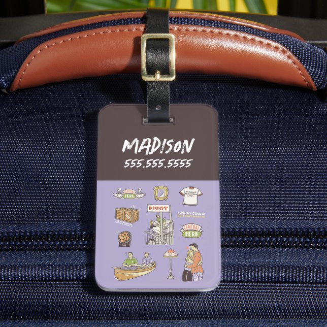 Etiqueta Para Maletas AMIGOS™ | Iconos Personalizados (Anverso In situ 2)