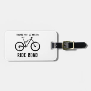 Etiqueta Para Maletas Amigos no permiten que sus amigos viajen en bicicl
