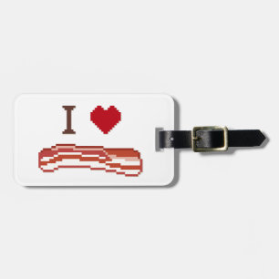 Etiqueta Para Maletas Amo a Bacon