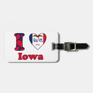 Etiqueta Para Maletas Amo a Iowa