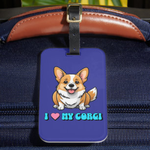 Etiqueta Para Maletas Amo a mi Corgi