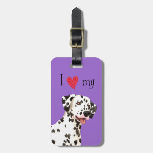 Etiqueta Para Maletas Amo a mi Dalmatian