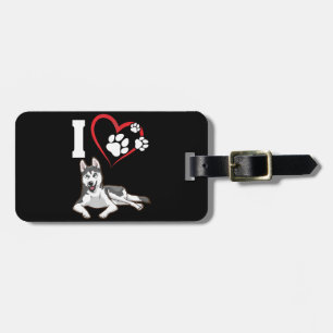 Etiqueta Para Maletas Amo a mi perro husky siberiano Regalo de decorac