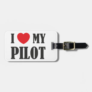 Etiqueta Para Maletas Amo a mi piloto