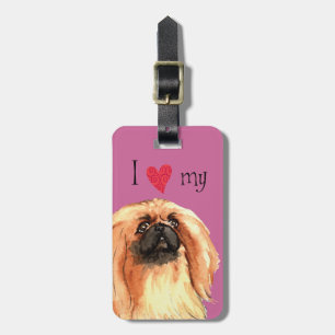 Etiqueta Para Maletas Amo a mis pekingeses