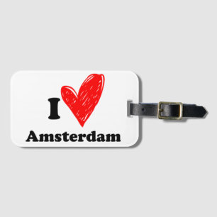 Etiqueta Para Maletas Amo Amsterdam