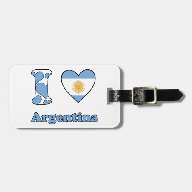 Etiqueta Para Maletas Amo Argentina (Frente Horizontal)