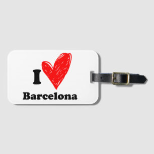 Etiqueta Para Maletas Amo Barcelona