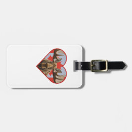 Etiqueta Para Maletas Amo Canadá - Orgulloso alce canadiense y hoja de a