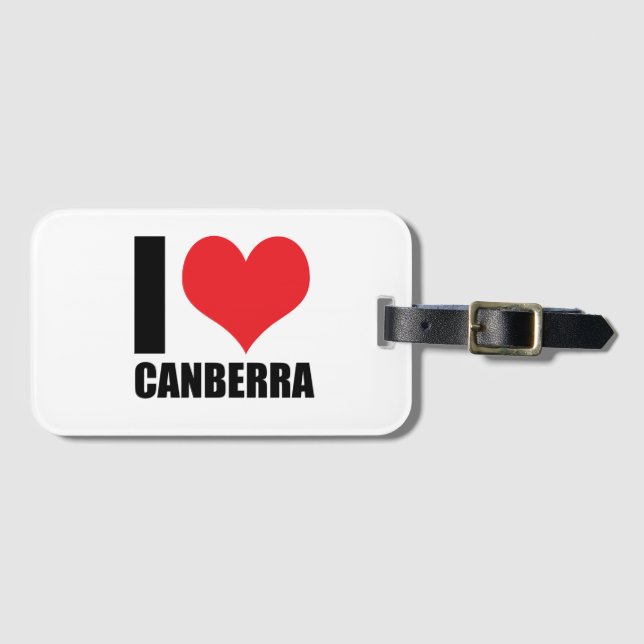 Etiqueta Para Maletas Amo Canberra (Anverso horizontal)
