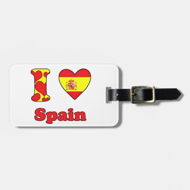 Etiqueta Para Maletas Amo España (Frente Horizontal)