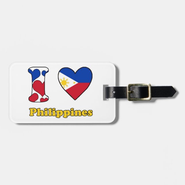 Etiqueta Para Maletas Amo Filipinas (Frente Horizontal)