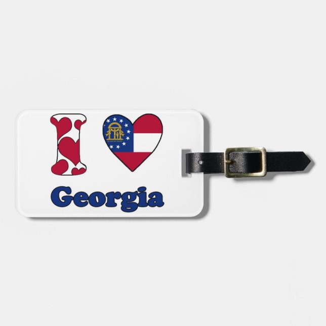 Etiqueta Para Maletas Amo Georgia (Frente Horizontal)