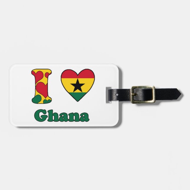 Etiqueta Para Maletas Amo Ghana (Frente Horizontal)