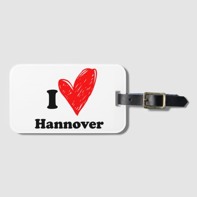 Etiqueta Para Maletas Amo Hannover (Anverso horizontal)