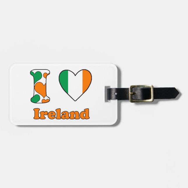 Etiqueta Para Maletas Amo Irlanda (Frente Horizontal)