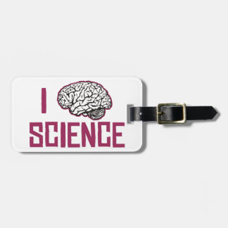 Etiqueta Para Maletas Amo la ciencia (el cerebro)