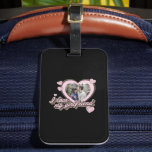 Etiqueta Para Maletas Amo la foto de mi novia Personalizado<br><div class="desc">Me Encanta La Etiqueta De Portaequipajes De La Foto De Mi Novia Personalizado. Un regalo perfecto para día de San Valentín,  aniversario o cumpleaños. Presenta fuentes y corazones de guiones retro.</div>