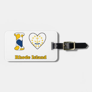 Etiqueta Para Maletas Amo la Isla Rhode