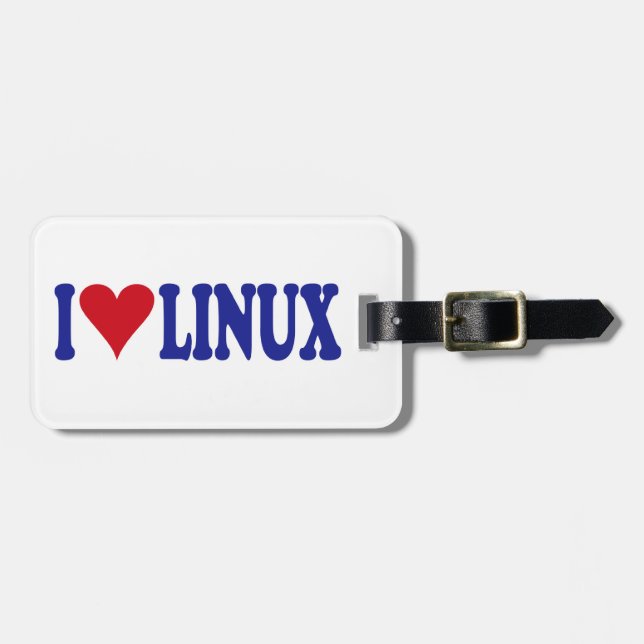 Etiqueta Para Maletas Amo Linux (Frente Horizontal)
