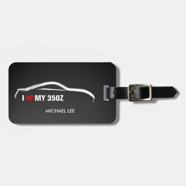 Etiqueta Para Maletas Amo mi 350Z (Frente Horizontal)