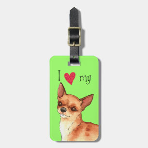 Etiqueta Para Maletas Amo mi chihuahua