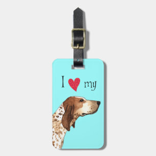 Etiqueta Para Maletas Amo mi Coonhound del inglés americano