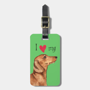 Etiqueta Para Maletas Amo mi Dachshund