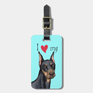 Etiqueta Para Maletas Amo mi Doberman