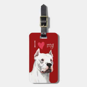 Etiqueta Para Maletas Amo mi Dogo Argentino