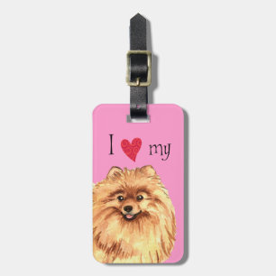 Etiqueta Para Maletas Amo mi Pomeranian