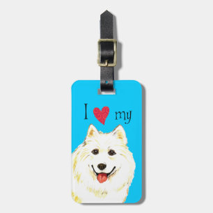 Etiqueta Para Maletas Amo mi Samoyed