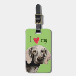 Etiqueta Para Maletas Amo mi Weimaraner