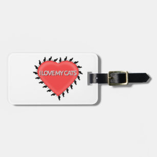 Etiqueta Para Maletas Amo Mis Gatos