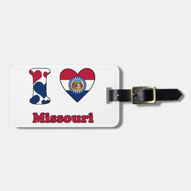 Etiqueta Para Maletas Amo Missouri (Frente Horizontal)