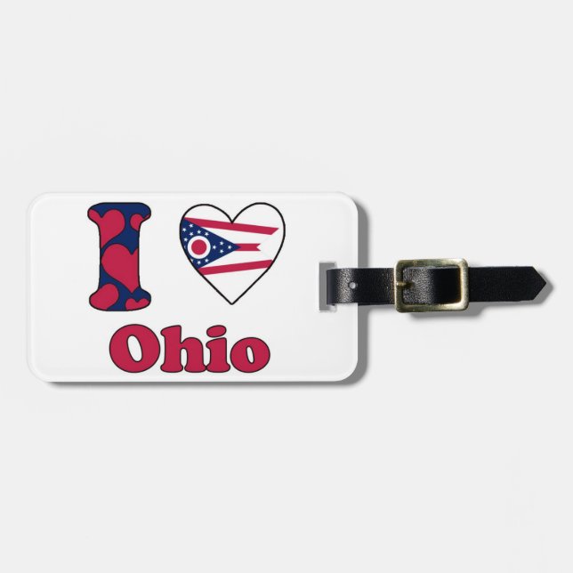 Etiqueta Para Maletas Amo Ohio (Frente Horizontal)