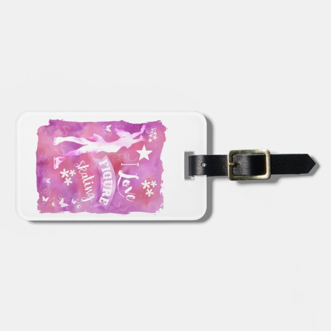 ETIQUETA PARA MALETAS AMO PATINAJE ARTÍSTICO (Frente Horizontal)