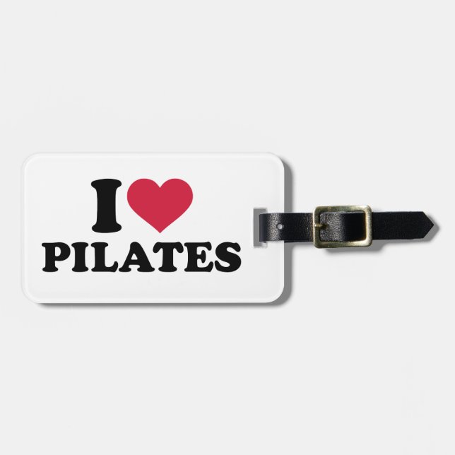Etiqueta Para Maletas Amo Pilates (Frente Horizontal)