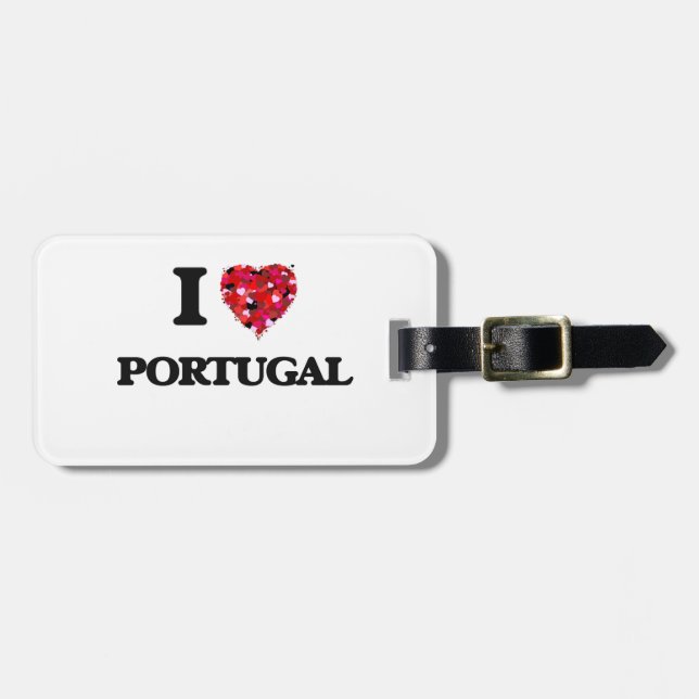Etiqueta Para Maletas Amo Portugal (Frente Horizontal)